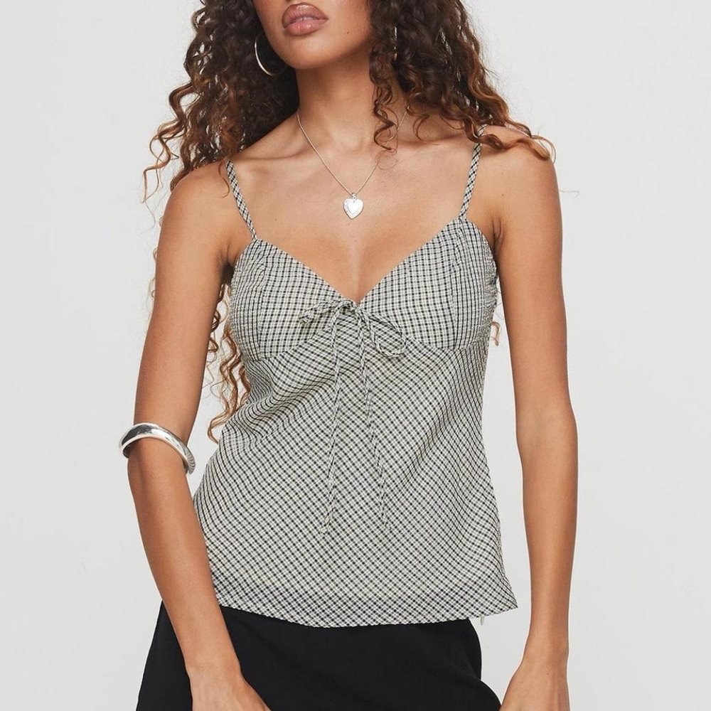 Princess Polly Black and White Checkered Blouse